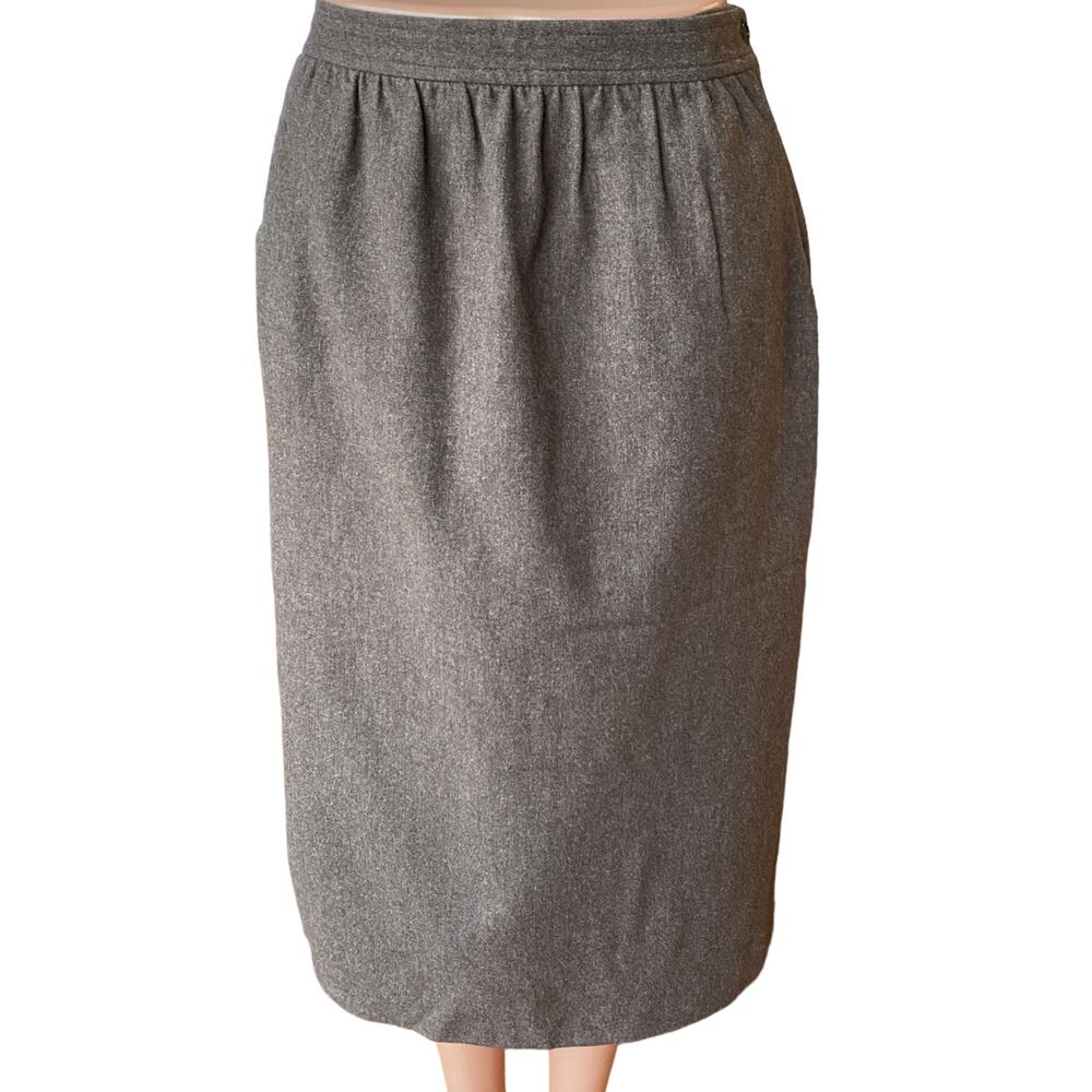 PENDLETON Vintage Virgin Wool Brown Fully Lined Skirt ~ Ladies Size 8